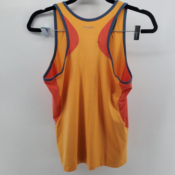Columbia OMNI Freeze UPF 50 Orange Running Color block Ringer Racerback Tank M - Picture 9 of 10